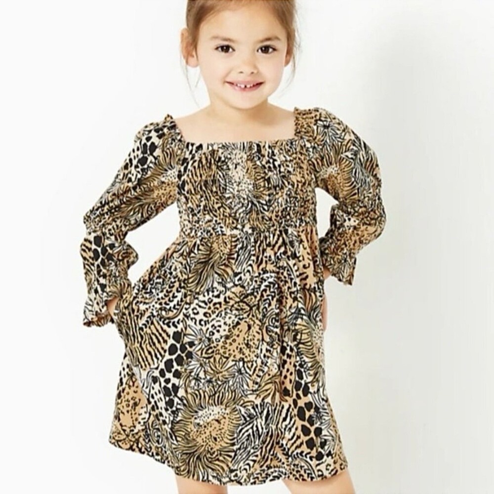 Lilly Pulitzer Walk On The Wild Side Mini Beyonca Dress Girls Size XL Resortwear